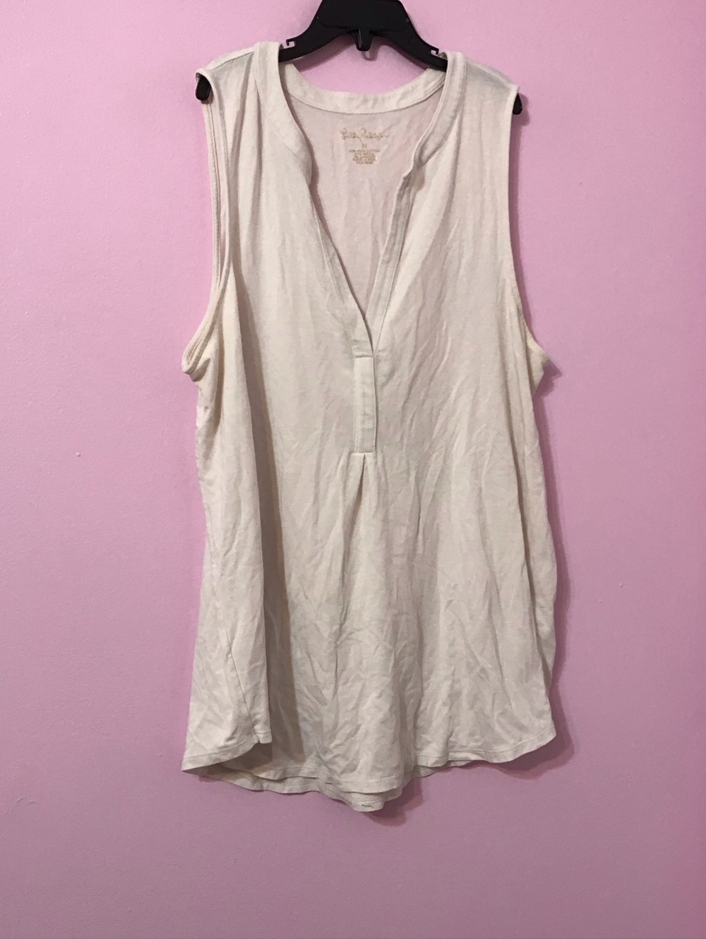 Lilly Pulitzer white Sleeveless V-Neck Women's Top size medium